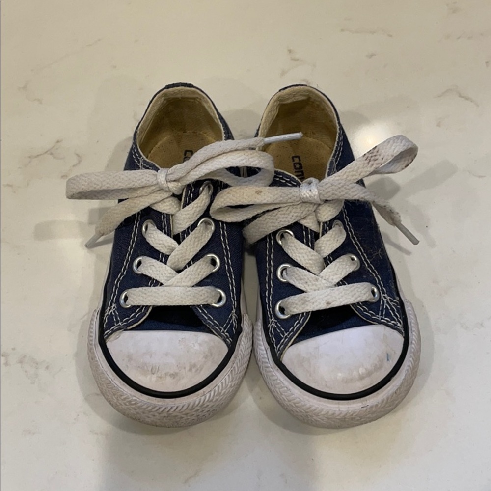 Kids Navy Converse Sneakers